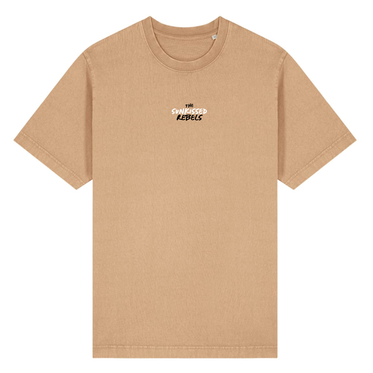 The Sunkissed Rebels Freestyler vintage, G. Dyed Latte mit schwarz, weiß Druck