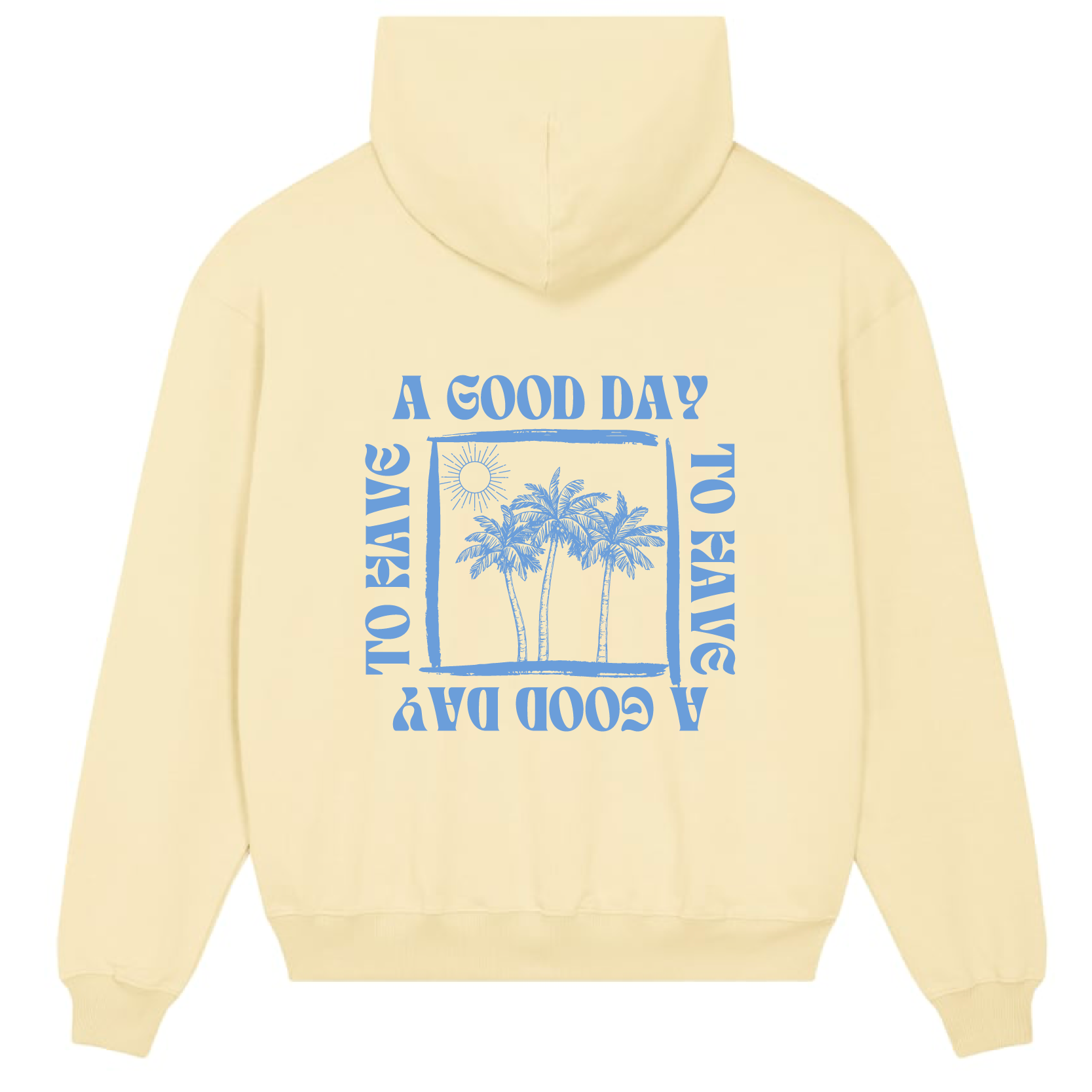 A Good Day Cooper Dry, butter mit blauen Druck 