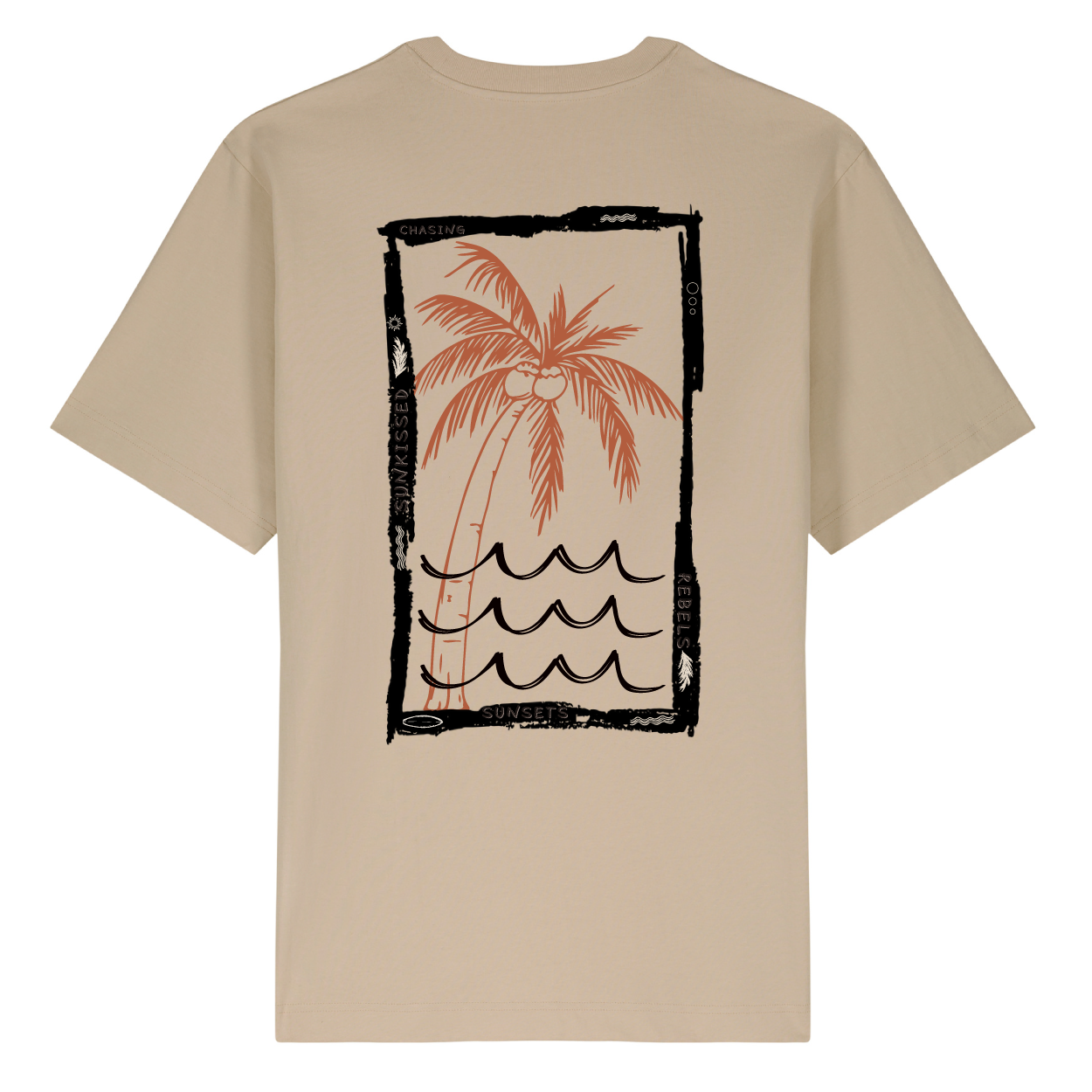 Wave Palme Freestyler, desert dust mit bunten Druck