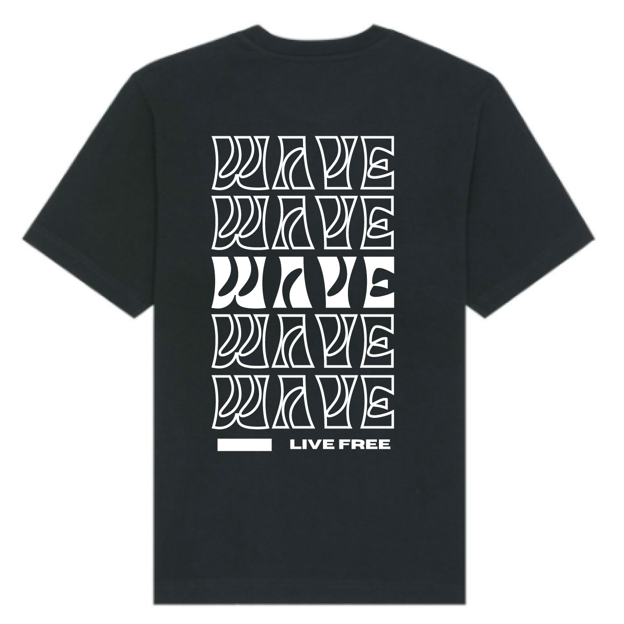 Wave Freestyler, black mit weißen Druck