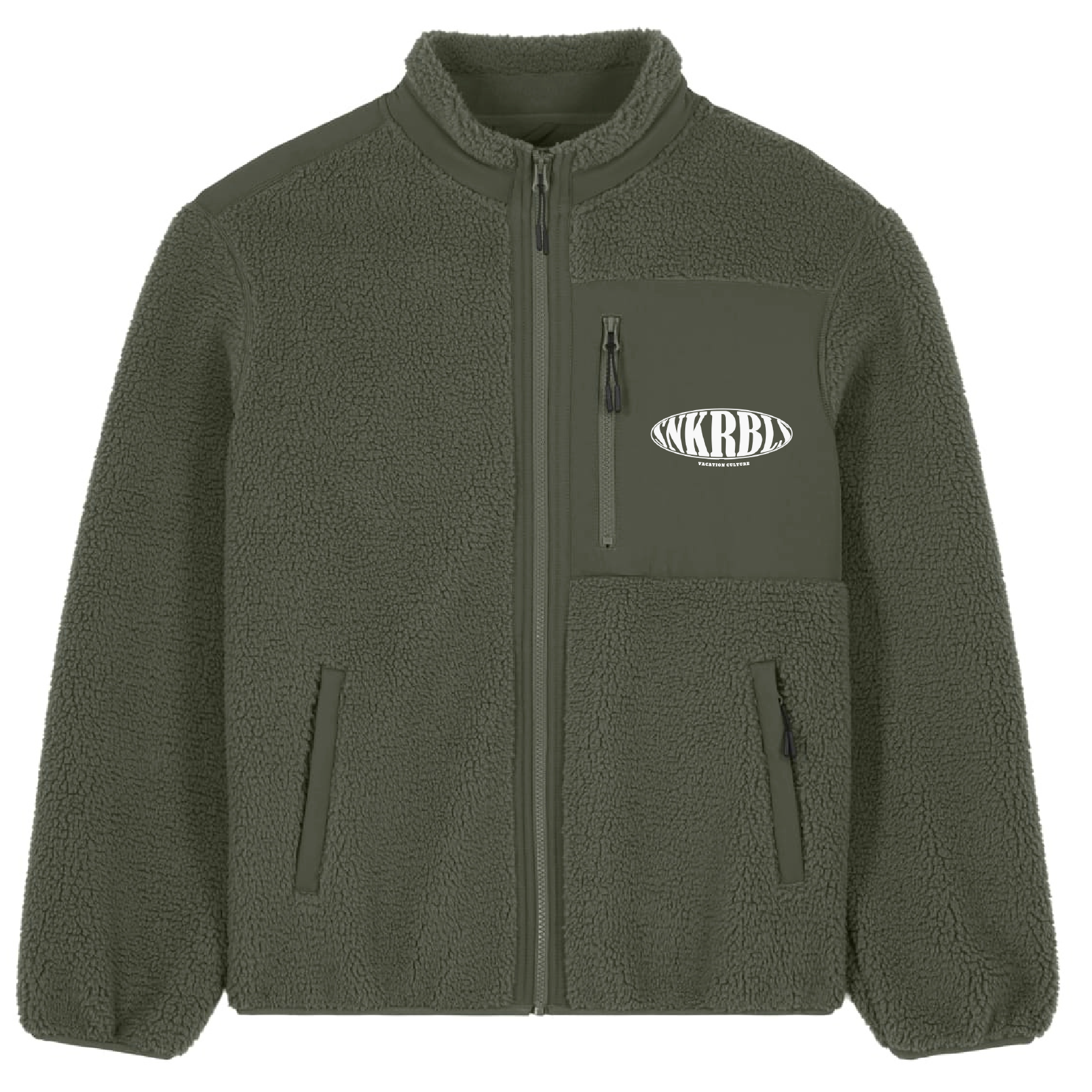 SNKRBLS Brooker, khaki mit weißen Druck